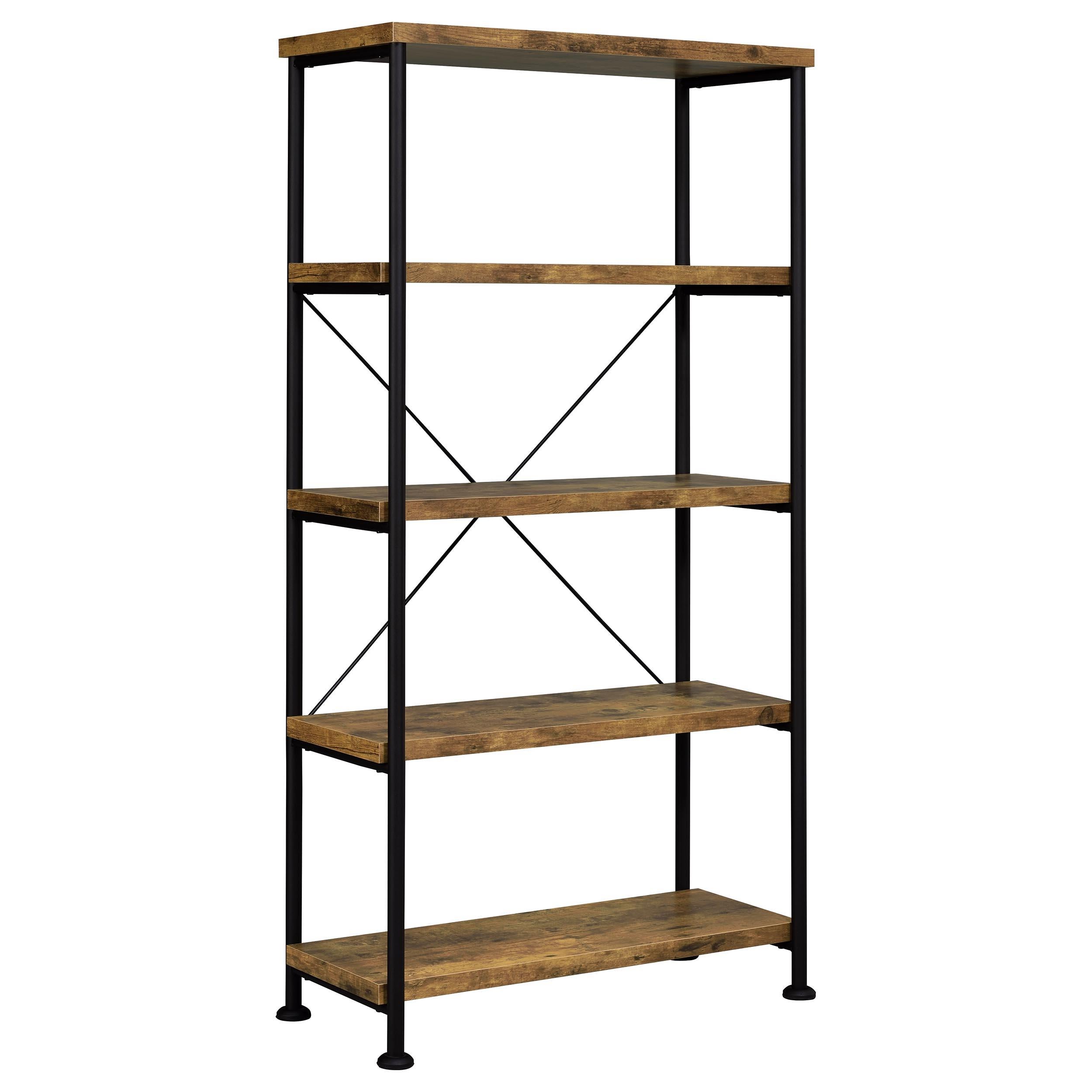 Coaster Furniture Analiese 801542 63-inch 4-shelf Bookshelf - Rustic Nutmeg IMAGE 1